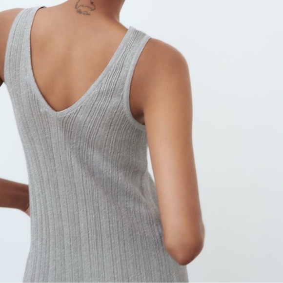 Zara Shimmering Silver Knit Top - Picture 2 of 8
